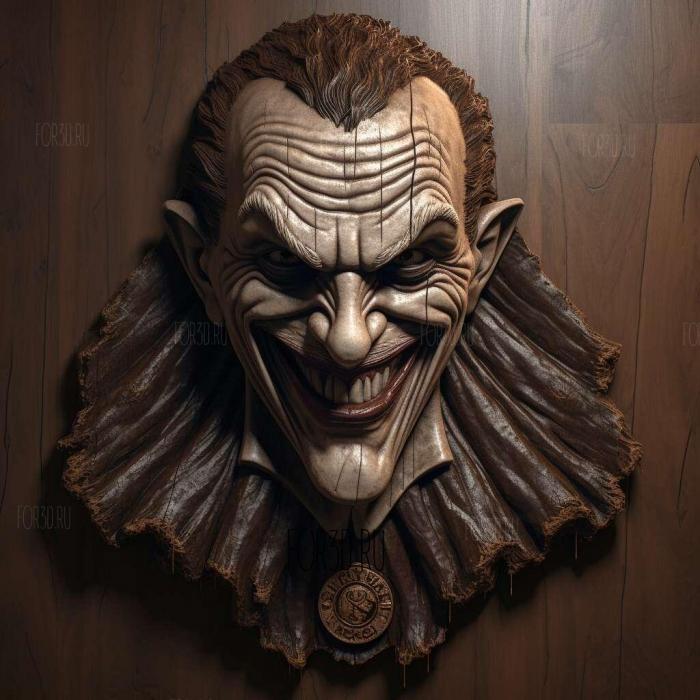 Joker Sketchfab 1 stl model for CNC